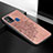 Funda Silicona Carcasa Ultrafina Goma con Magnetico S04D para Samsung Galaxy M31 Oro Rosa