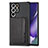 Funda Silicona Carcasa Ultrafina Goma con Magnetico S04D para Samsung Galaxy S21 Ultra 5G Negro