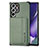 Funda Silicona Carcasa Ultrafina Goma con Magnetico S04D para Samsung Galaxy S21 Ultra 5G Verde