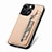 Funda Silicona Carcasa Ultrafina Goma con Magnetico S05D para Apple iPhone 13 Pro Oro