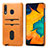 Funda Silicona Carcasa Ultrafina Goma con Magnetico S05D para Samsung Galaxy A30 Naranja