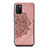 Funda Silicona Carcasa Ultrafina Goma con Magnetico S05D para Samsung Galaxy M02s Oro Rosa