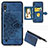 Funda Silicona Carcasa Ultrafina Goma con Magnetico S05D para Samsung Galaxy M10 Azul