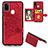 Funda Silicona Carcasa Ultrafina Goma con Magnetico S05D para Samsung Galaxy M30s Rojo