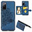Funda Silicona Carcasa Ultrafina Goma con Magnetico S05D para Samsung Galaxy S20 FE 5G Azul