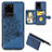 Funda Silicona Carcasa Ultrafina Goma con Magnetico S05D para Samsung Galaxy S20 Ultra Azul