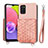 Funda Silicona Carcasa Ultrafina Goma con Magnetico S07D para Samsung Galaxy A02s Rosa