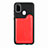 Funda Silicona Carcasa Ultrafina Goma con Magnetico S08D para Samsung Galaxy M21 Rojo