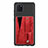 Funda Silicona Carcasa Ultrafina Goma con Magnetico S08D para Samsung Galaxy Note 10 Lite Rojo