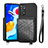 Funda Silicona Carcasa Ultrafina Goma con Magnetico S08D para Xiaomi Redmi Note 11 4G (2022) Negro