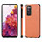 Funda Silicona Carcasa Ultrafina Goma con Magnetico S09D para Samsung Galaxy S20 FE 5G Naranja