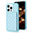 Funda Silicona Carcasa Ultrafina Goma con Magnetico S10D para Apple iPhone 13 Pro Max Azul Cielo