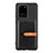 Funda Silicona Carcasa Ultrafina Goma con Magnetico S12D para Samsung Galaxy S20 Ultra 5G Negro