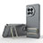 Funda Silicona Carcasa Ultrafina Goma con Soporte KC1 para OnePlus Ace 2 Pro 5G Gris