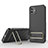 Funda Silicona Carcasa Ultrafina Goma con Soporte KC1 para Samsung Galaxy A04 4G Negro
