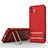 Funda Silicona Carcasa Ultrafina Goma con Soporte KC1 para Samsung Galaxy A04 4G Rojo