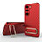 Funda Silicona Carcasa Ultrafina Goma con Soporte KC1 para Samsung Galaxy S23 5G Rojo