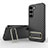 Funda Silicona Carcasa Ultrafina Goma con Soporte KC1 para Samsung Galaxy S23 Plus 5G Negro