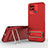 Funda Silicona Carcasa Ultrafina Goma con Soporte KC1 para Xiaomi Redmi 10C 4G Rojo