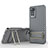 Funda Silicona Carcasa Ultrafina Goma con Soporte KC1 para Xiaomi Redmi Note 11 Pro 5G Gris