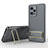 Funda Silicona Carcasa Ultrafina Goma con Soporte KC1 para Xiaomi Redmi Note 12 Pro 5G Gris