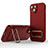 Funda Silicona Carcasa Ultrafina Goma con Soporte KC2 para Apple iPhone 13 Rojo