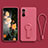 Funda Silicona Carcasa Ultrafina Goma con Soporte para Xiaomi Mi 11X 5G Rosa Roja