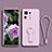Funda Silicona Carcasa Ultrafina Goma con Soporte para Xiaomi Mi Mix 4 5G Purpura Claro