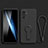 Funda Silicona Carcasa Ultrafina Goma con Soporte para Xiaomi Redmi Note 10 4G Negro
