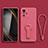 Funda Silicona Carcasa Ultrafina Goma con Soporte para Xiaomi Redmi Note 10 Pro 5G Rosa Roja