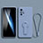 Funda Silicona Carcasa Ultrafina Goma con Soporte para Xiaomi Redmi Note 10S 4G Gris Lavanda