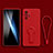 Funda Silicona Carcasa Ultrafina Goma con Soporte para Xiaomi Redmi Note 10S 4G Rojo