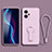 Funda Silicona Carcasa Ultrafina Goma con Soporte para Xiaomi Redmi Note 11T Pro+ Plus 5G Purpura Claro
