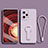 Funda Silicona Carcasa Ultrafina Goma con Soporte para Xiaomi Redmi Note 12 5G Purpura Claro