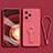 Funda Silicona Carcasa Ultrafina Goma con Soporte para Xiaomi Redmi Note 12 Pro+ Plus 5G Rojo