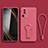 Funda Silicona Carcasa Ultrafina Goma con Soporte S01 para Xiaomi Mi 13 Lite 5G Rosa Roja