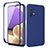 Funda Silicona Carcasa Ultrafina Goma Frontal y Trasera 360 Grados MJ1 para Samsung Galaxy M32 5G Azul