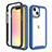 Funda Silicona Carcasa Ultrafina Goma Frontal y Trasera 360 Grados para Apple iPhone 13 Azul