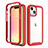 Funda Silicona Carcasa Ultrafina Goma Frontal y Trasera 360 Grados para Apple iPhone 14 Plus Rojo