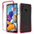 Funda Silicona Carcasa Ultrafina Transparente Goma Frontal y Trasera 360 Grados Gradiente JX1 para Samsung Galaxy A21s Rojo