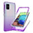 Funda Silicona Carcasa Ultrafina Transparente Goma Frontal y Trasera 360 Grados Gradiente JX1 para Samsung Galaxy A71 5G Morado