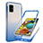 Funda Silicona Carcasa Ultrafina Transparente Goma Frontal y Trasera 360 Grados Gradiente JX1 para Samsung Galaxy M40S Azul