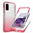 Funda Silicona Carcasa Ultrafina Transparente Goma Frontal y Trasera 360 Grados Gradiente JX1 para Samsung Galaxy S20 5G Rojo