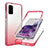 Funda Silicona Carcasa Ultrafina Transparente Goma Frontal y Trasera 360 Grados Gradiente JX1 para Samsung Galaxy S20 Plus 5G Rojo