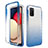 Funda Silicona Carcasa Ultrafina Transparente Goma Frontal y Trasera 360 Grados Gradiente JX4 para Samsung Galaxy A02s Azul