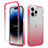 Funda Silicona Carcasa Ultrafina Transparente Goma Frontal y Trasera 360 Grados Gradiente para Apple iPhone 13 Pro Rojo
