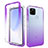 Funda Silicona Carcasa Ultrafina Transparente Goma Frontal y Trasera 360 Grados Gradiente para Google Pixel 5 XL 5G Morado