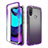 Funda Silicona Carcasa Ultrafina Transparente Goma Frontal y Trasera 360 Grados Gradiente para Motorola Moto E40 Morado