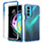 Funda Silicona Carcasa Ultrafina Transparente Goma Frontal y Trasera 360 Grados Gradiente para Motorola Moto Edge 20 5G Azul