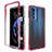 Funda Silicona Carcasa Ultrafina Transparente Goma Frontal y Trasera 360 Grados Gradiente para Motorola Moto Edge 20 Pro 5G Rojo